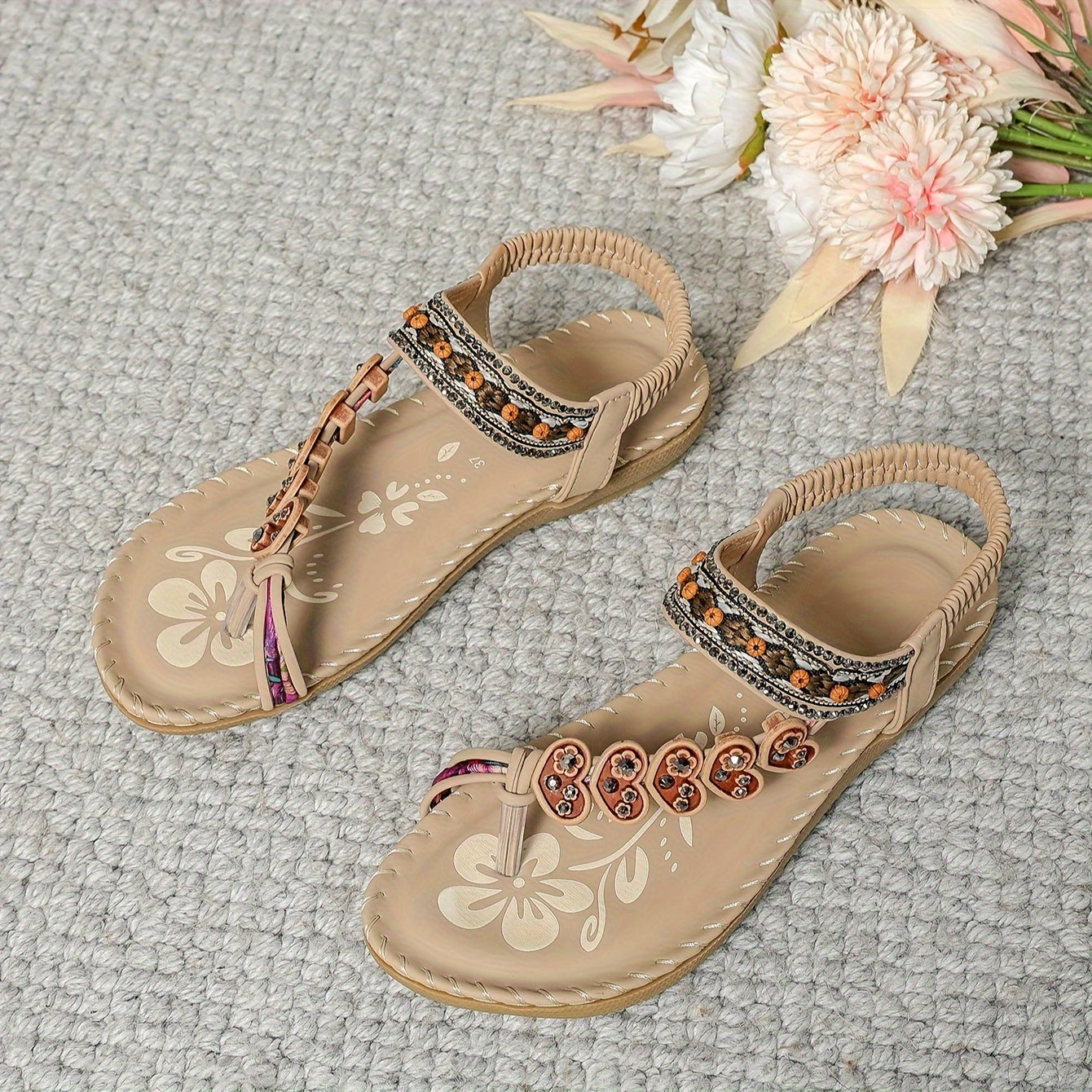BELLIORA | BEADED COMFORT SANDALS