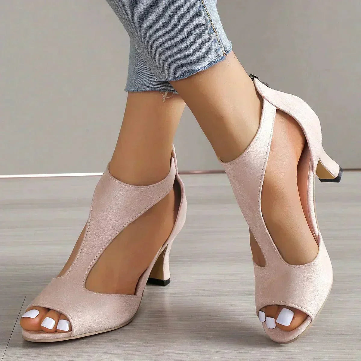HYLENNE | ELEGANT BACK-ZIP STILETTO SANDALS