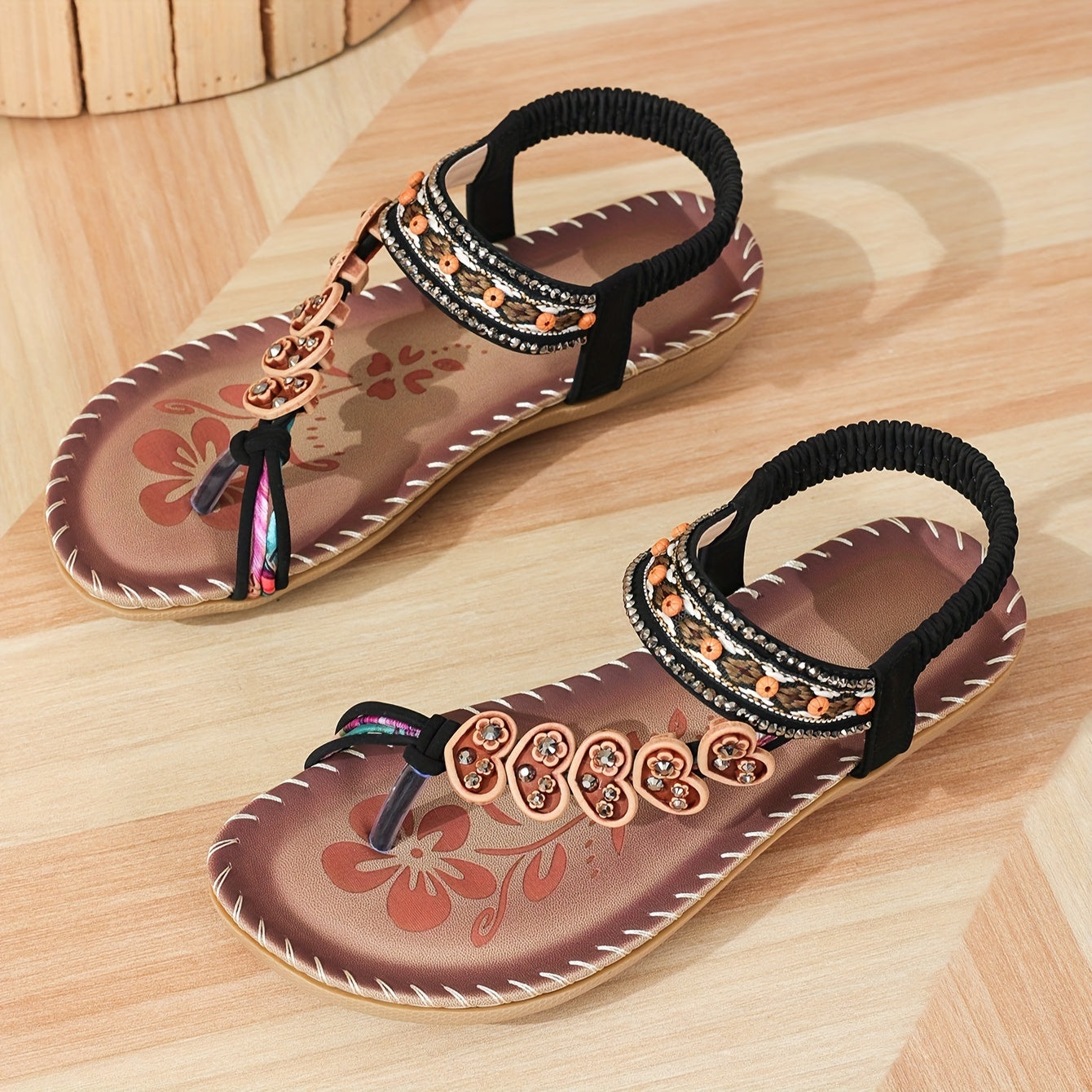 BELLIORA | BEADED COMFORT SANDALS