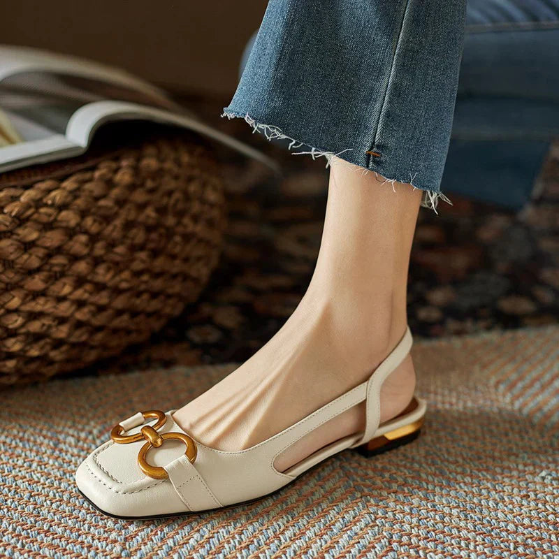 KALLIENNE | ELEGANT ORTHOPEDIC SQUARE HEEL SANDALS