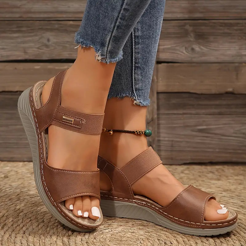 LORAMIRA | CUSHIONED ORTHOPEDIC WEDGE SANDALS