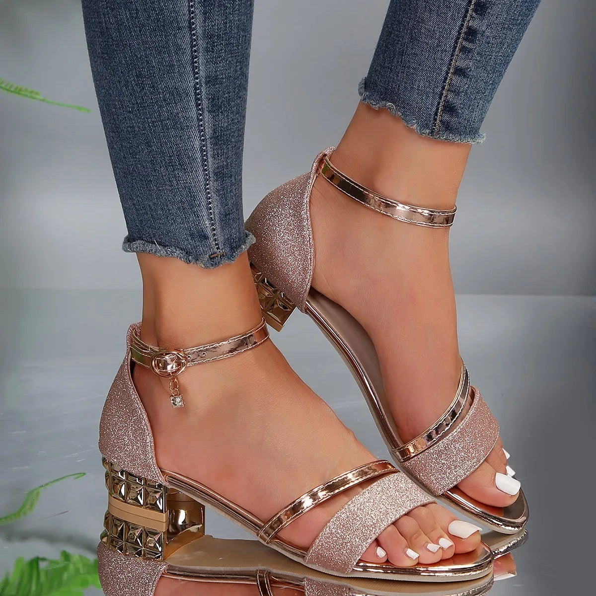 GRISELVA | OPEN-TOE ANKLE STRAP SANDALS