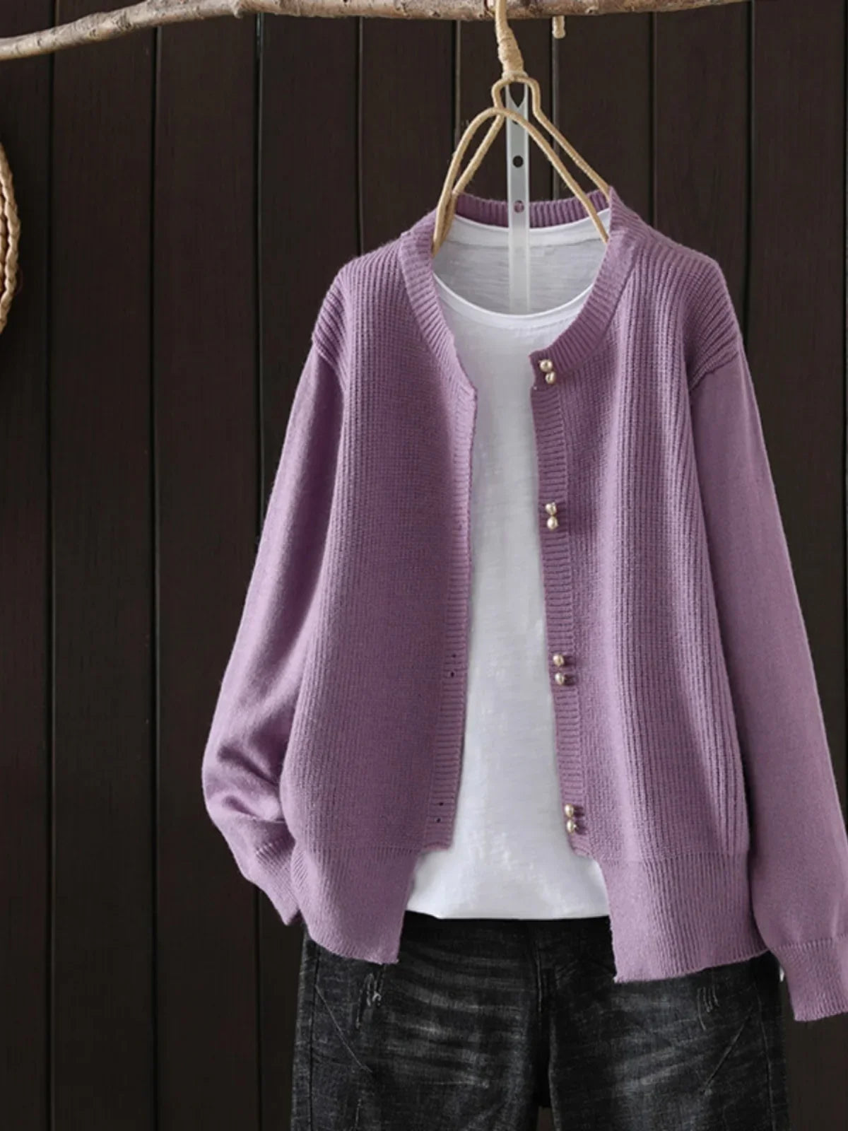THE SERAPHINE | PEARL-BUTTON CARDIGAN