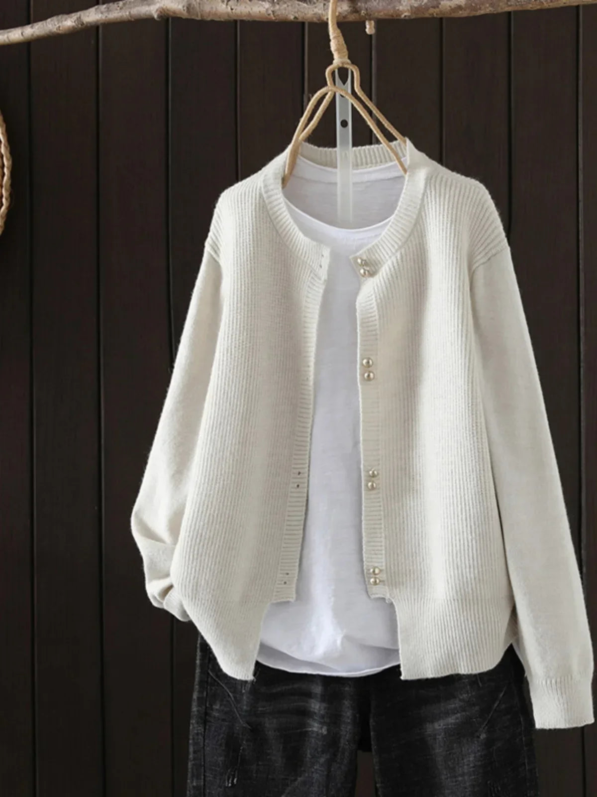 THE SERAPHINE | PEARL-BUTTON CARDIGAN