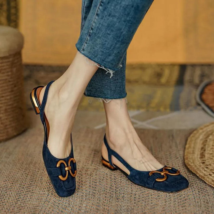 KALLIENNE | ELEGANT ORTHOPEDIC SQUARE HEEL SANDALS