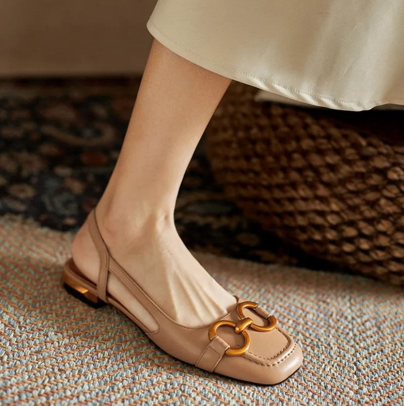 KALLIENNE | ELEGANT ORTHOPEDIC SQUARE HEEL SANDALS
