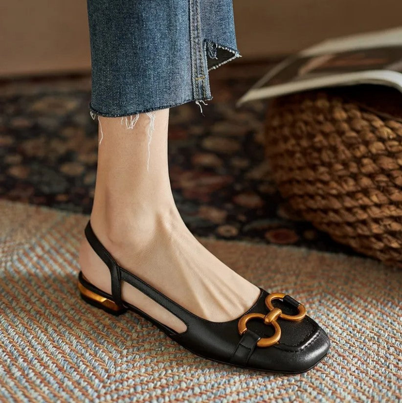KALLIENNE | ELEGANT ORTHOPEDIC SQUARE HEEL SANDALS