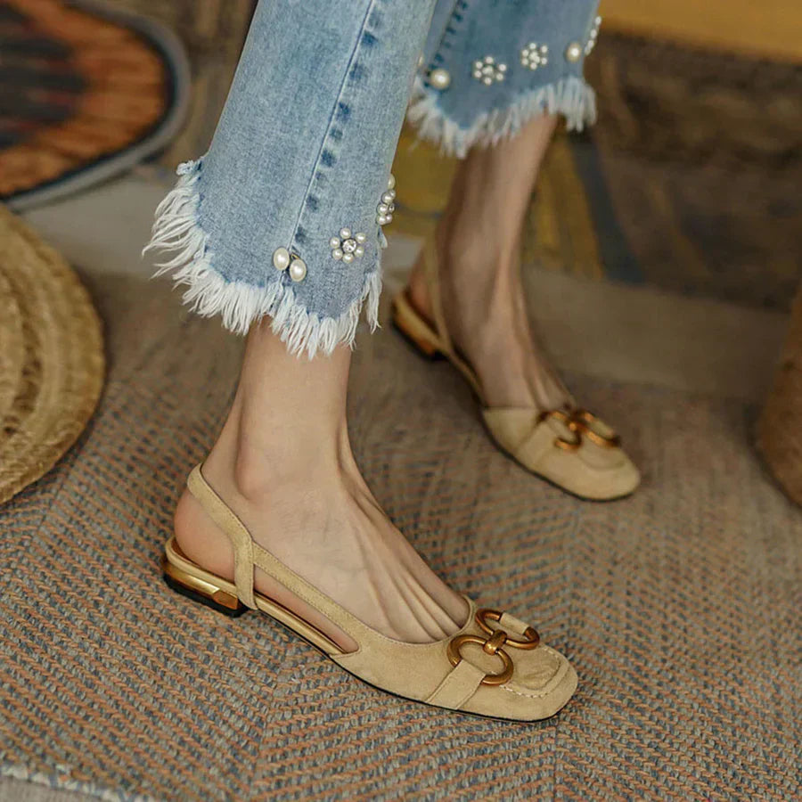 KALLIENNE | ELEGANT ORTHOPEDIC SQUARE HEEL SANDALS