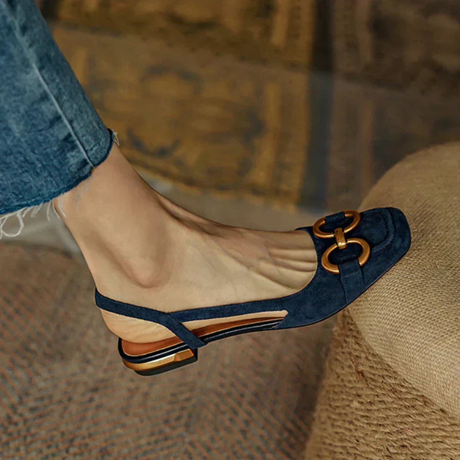 KALLIENNE | ELEGANT ORTHOPEDIC SQUARE HEEL SANDALS