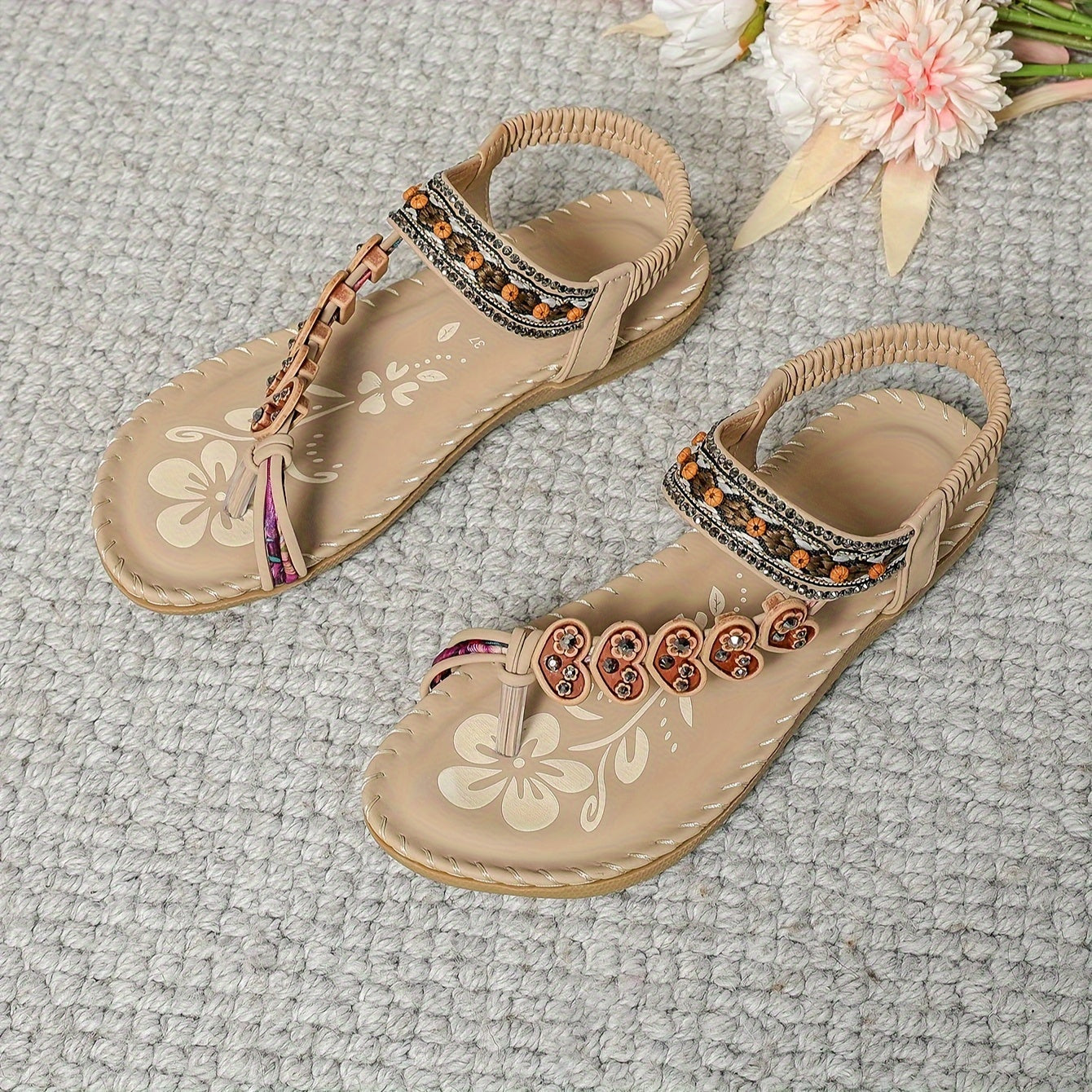 BELLIORA | BEADED COMFORT SANDALS