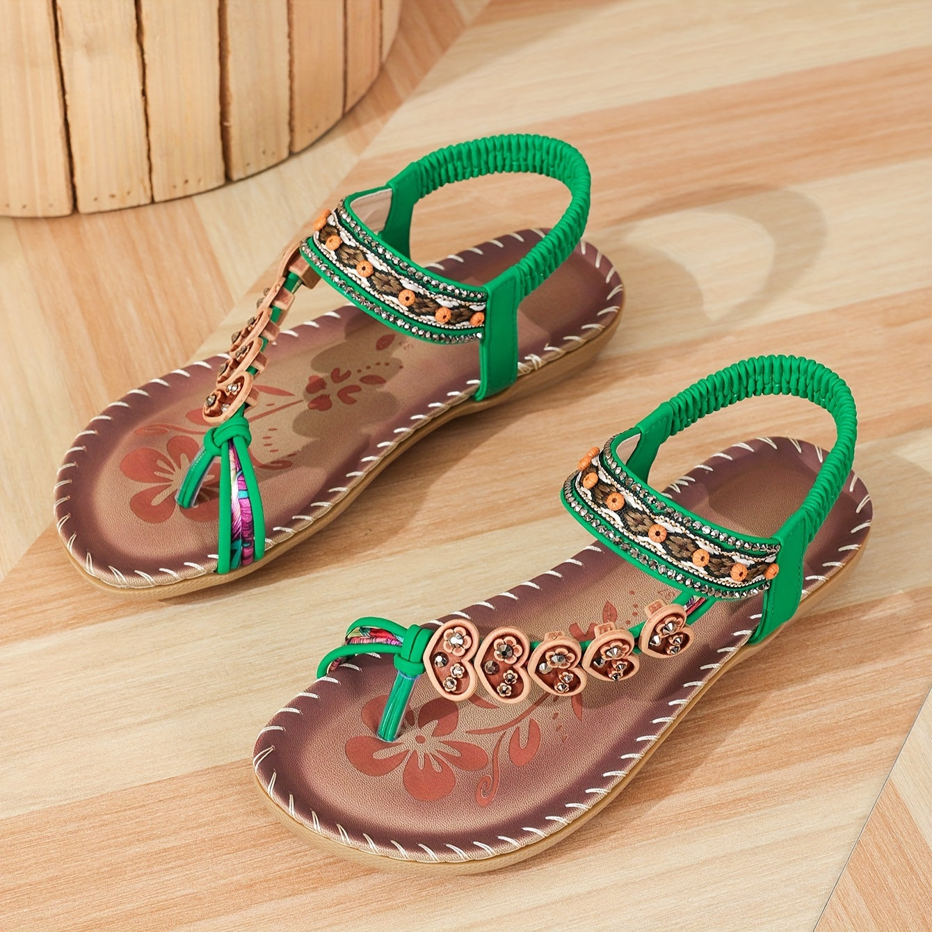 BELLIORA | BEADED COMFORT SANDALS
