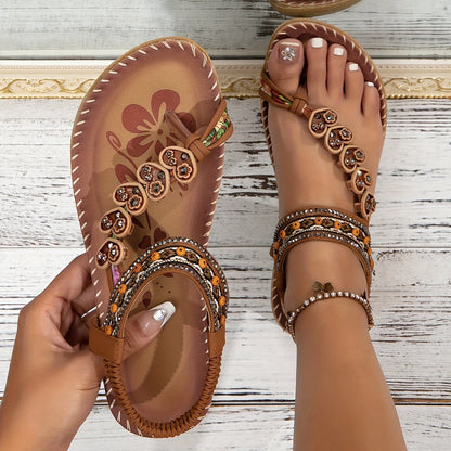 BELLIORA | BEADED COMFORT SANDALS