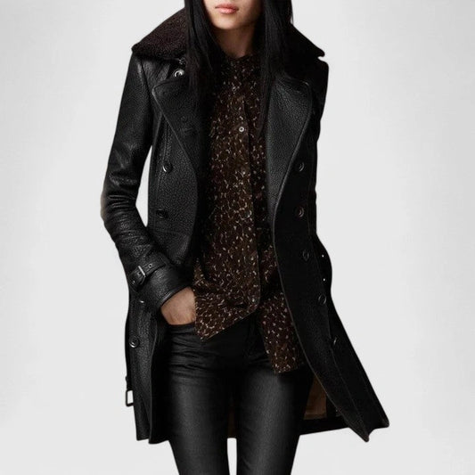 THE AURENZA | LEATHER COAT