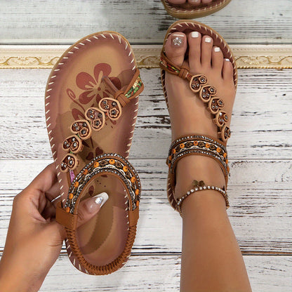 BELLIORA | BEADED COMFORT SANDALS